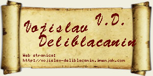 Vojislav Deliblaćanin vizit kartica